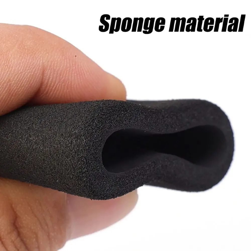 1Pair Non-Slip Motorcycle Grip Covers Heat Shrinkable Anti Vibration Handlebar Sleeve Universal Black Sponge Grip Protector