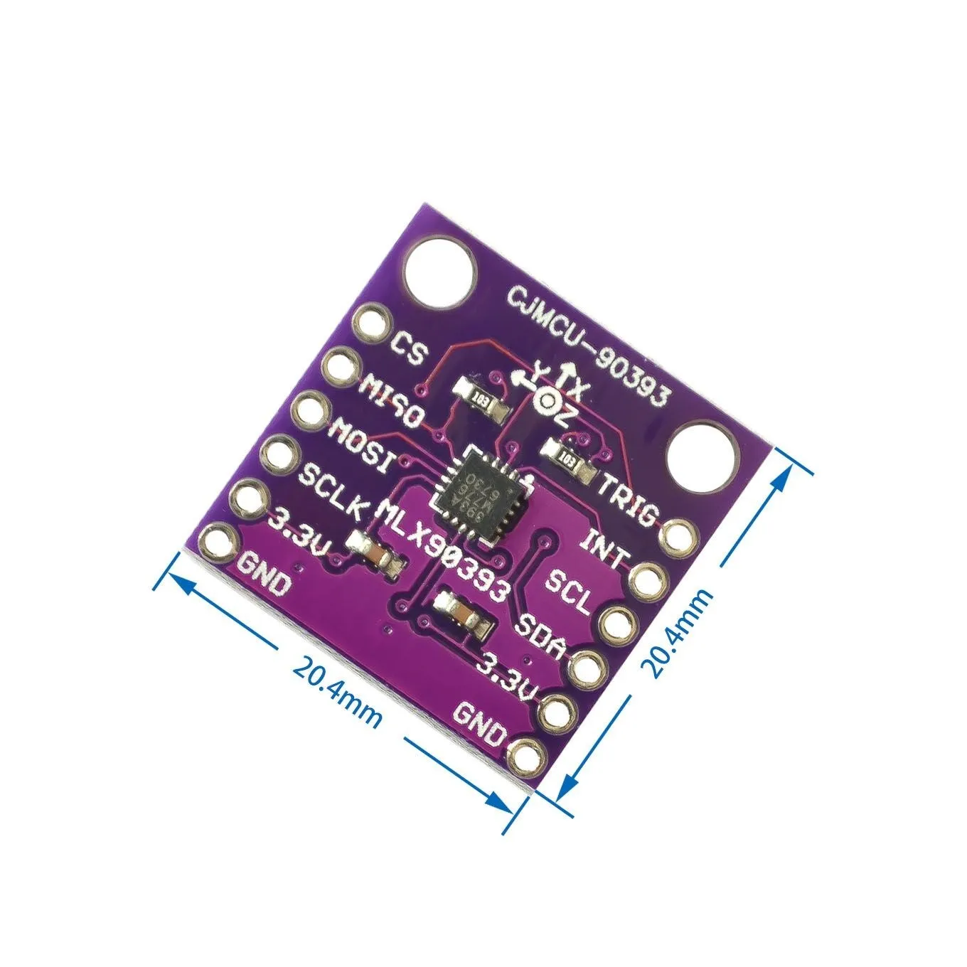 90393, MLX90393 digital 3D Holzer sensor, displacement, angle, rotation, 3D position