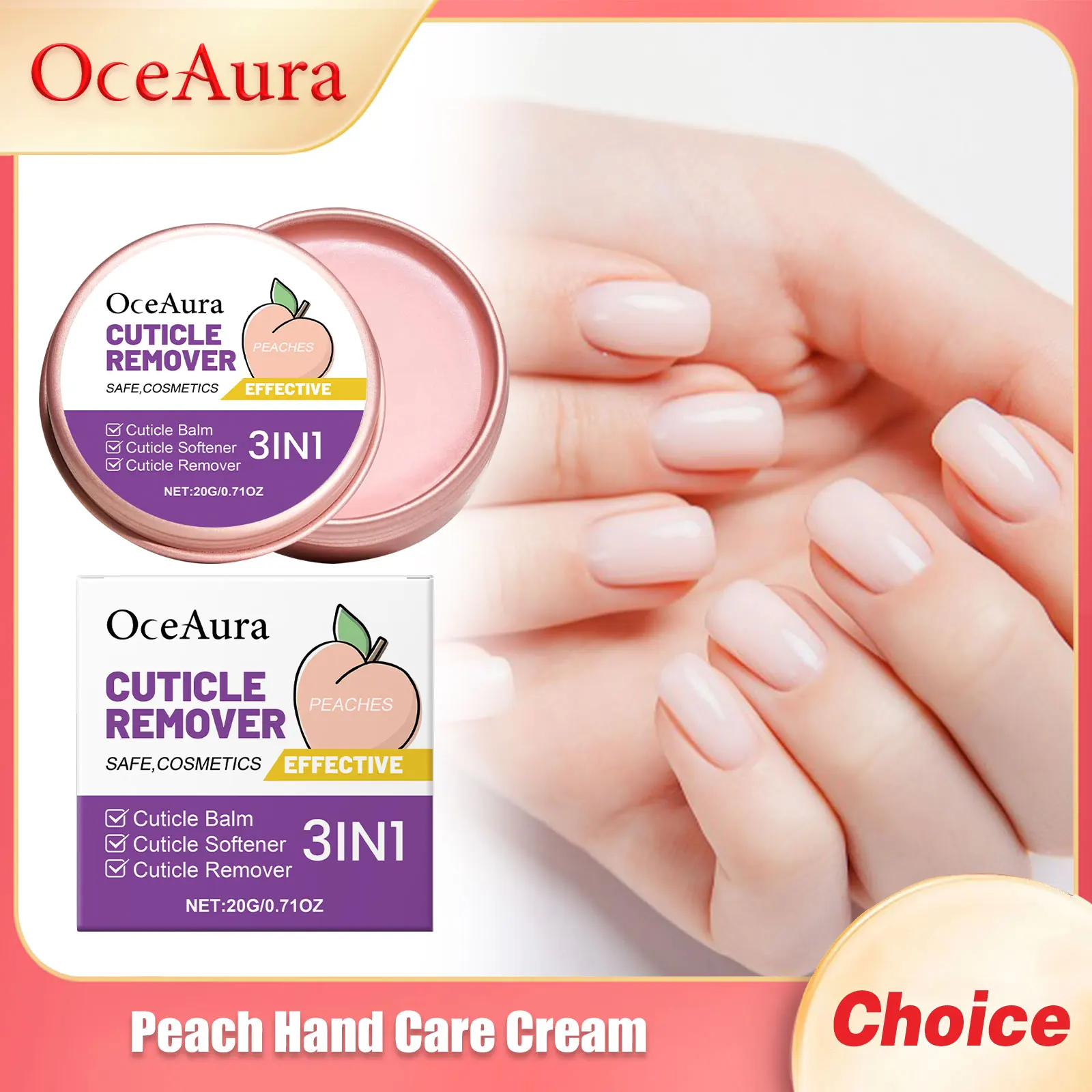 

OCEAURA Peach Exfoliate Scrub Shrink Pore Clean Dirt Enhance Elasticity Reduce Fine Lines Brighten Skin Silky Body Massage Cream