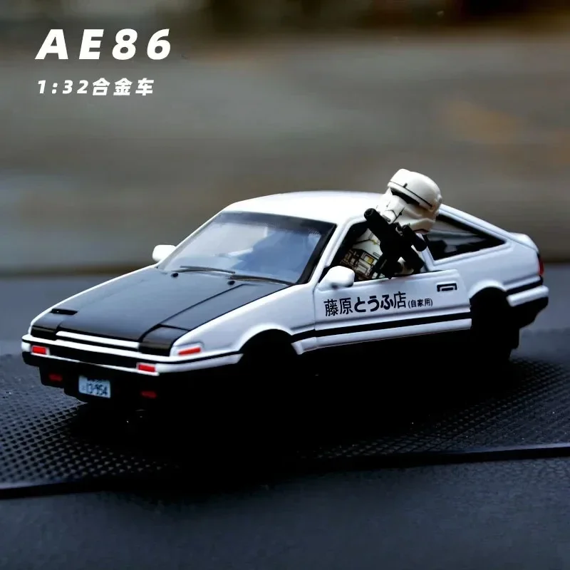 Simulation 1:32 Toyota AE86 Car Model Diecast Toys Vehicles Sound Light Children Boys Birthday Gift Pullback Voiture Miniature