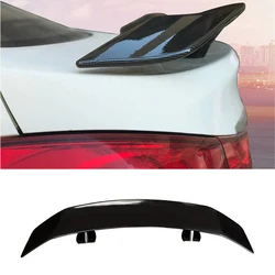 Car Spoiler Universal No Drilling Large Fixed Wing With Light Carbon Fiber Pattern Car Bumper Tail Wing Cars Accessories