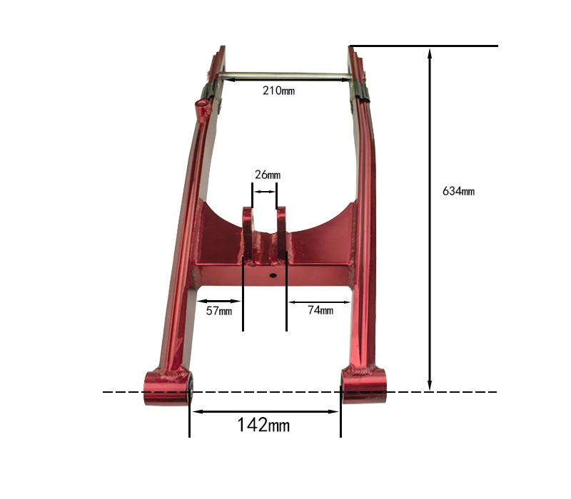 Suitable for LC150 motorcycle scooter modified parts rear flat fork rear cradle steel ring bracket rear balance frame