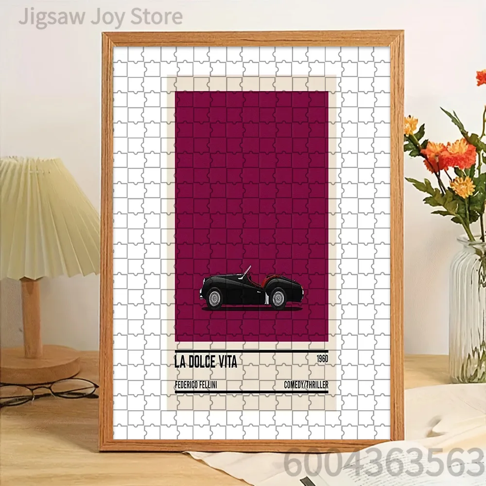 

Пазл-головоломка La Dolce Vita 1960: Ретро-автомобиль-кабриолет, черный, классический винтажный автомобиль из фильма, художественный бумажный пазл для взрослых, C