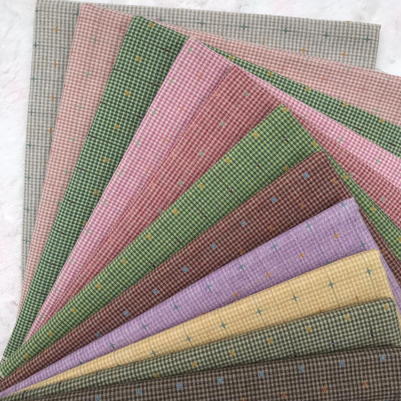 

Japanese Yarn Dyed Cotton Fabric Material for Clothes Telas Patchwork Algodon Yarn-dyed Fabric for DIY Bag Mat Doll Sewing Cloth