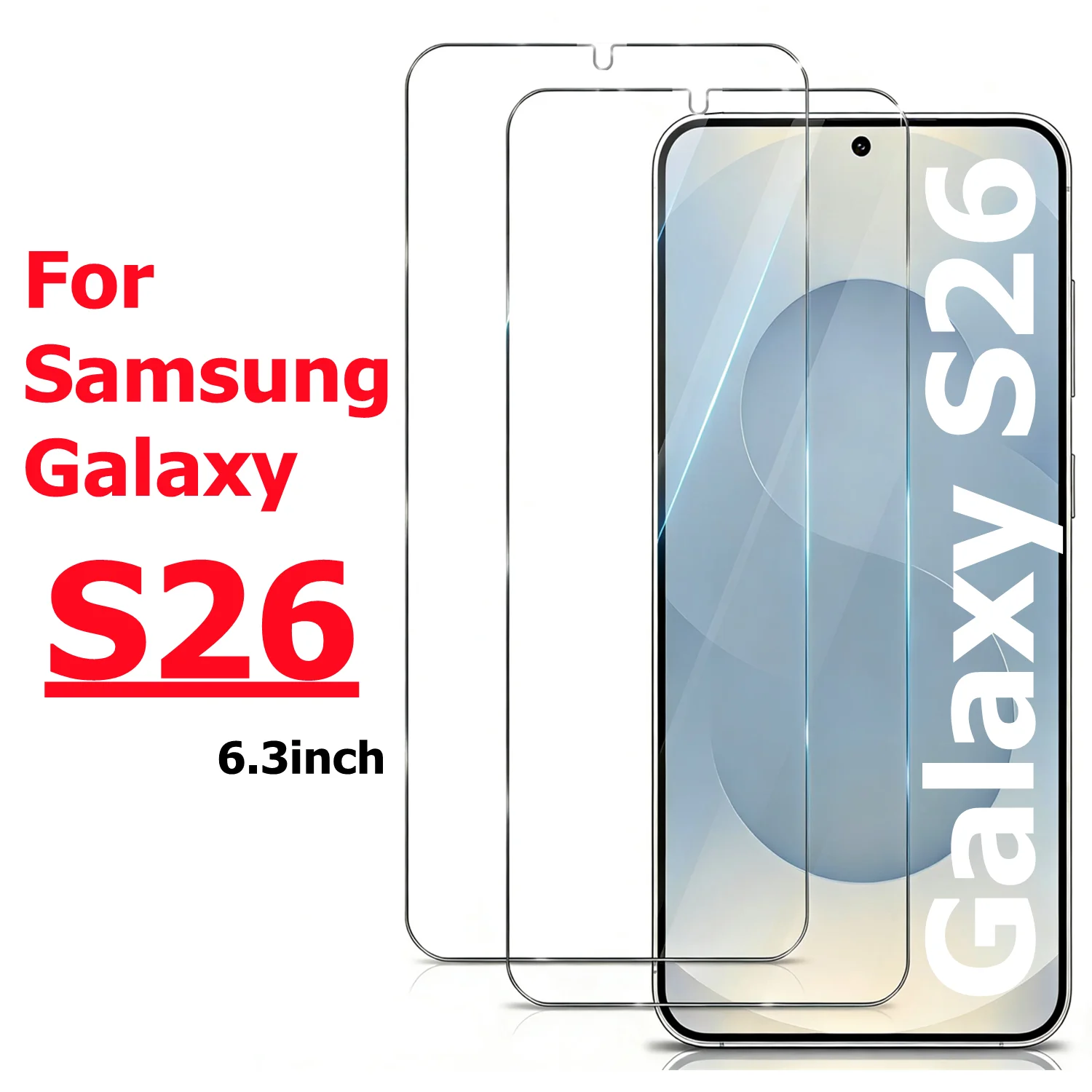 

6.3 inch Tempered Glass Screen Protector for Samsung Galaxy S26 - Smartphone Protection Suitable