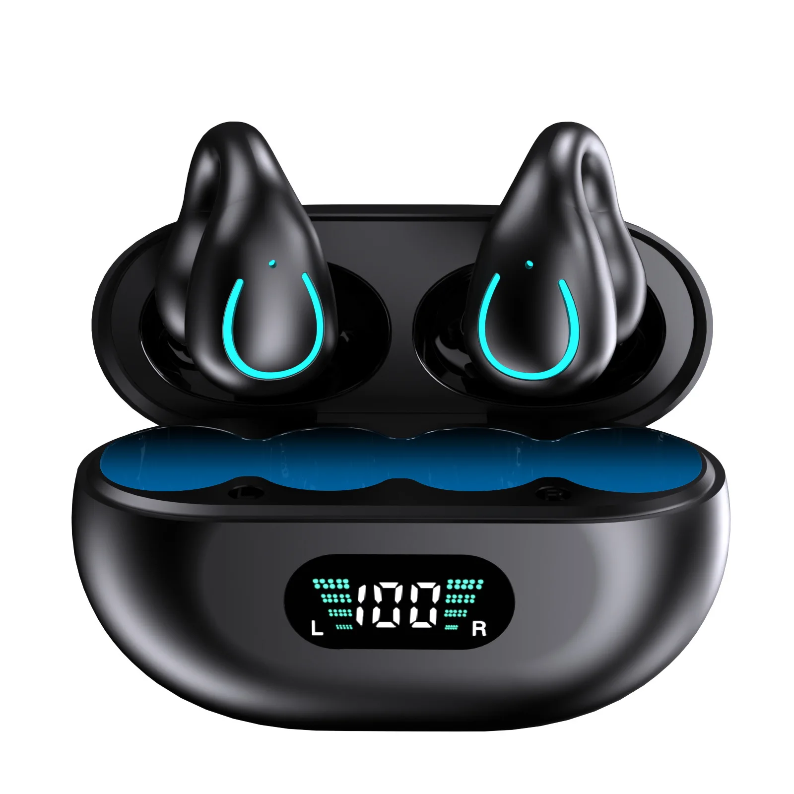

Q71 Stylish Noise-Canceling Wireless Bluetooth Earphones, Non-In-Ear Clip-On Earphones, Sports Waterproof Music Earphones