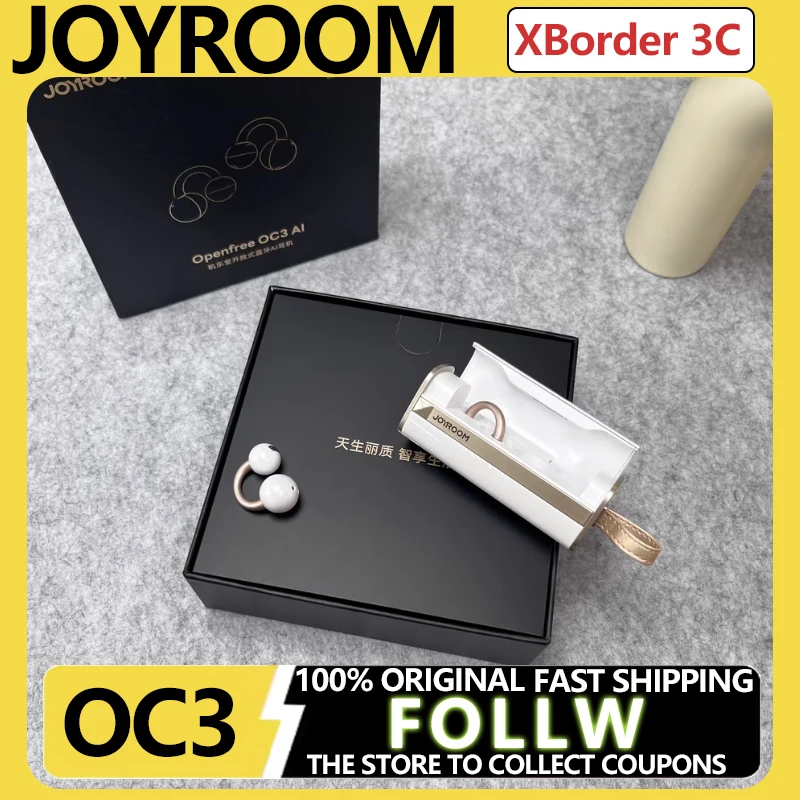 

2025 New JOYROOM Oc3 Bluetooth Earphones Clip-On Bone Conduction Model Bilateral Stereo Supports Microphone For Girls Gift