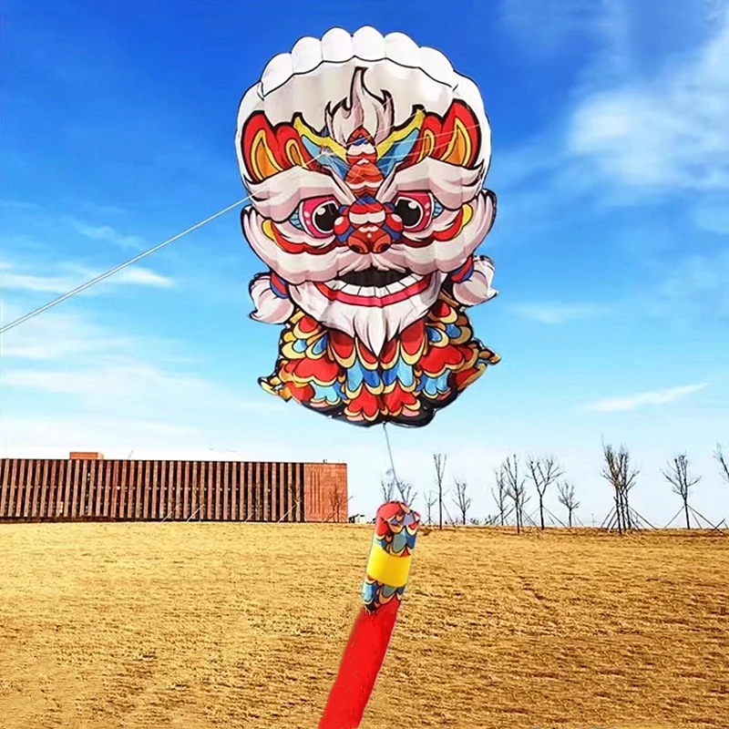 

free shipping lion kite flying soft kite for adults kites line traditional kite outdoor toys Outdoor play Children outdoor games