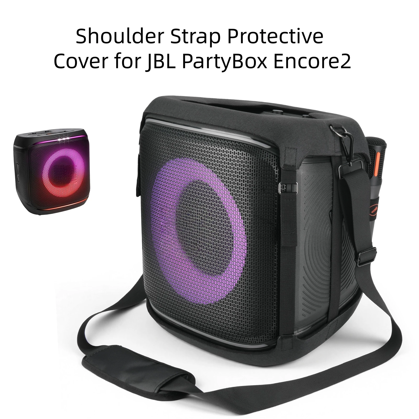 Protective Case for JBL PartyBox Encore 2 Speaker Hard-Shell EVA Portable Shoulder Strap Speaker Case