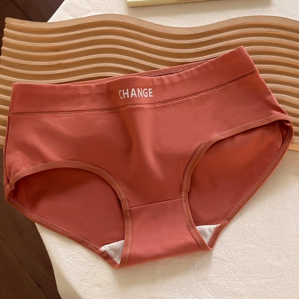 

English Letter Women Letter Cotton Panties Cotton Crotch Seamless Letter Cotton Briefs 6Pcs Underwear Cotton Underpants