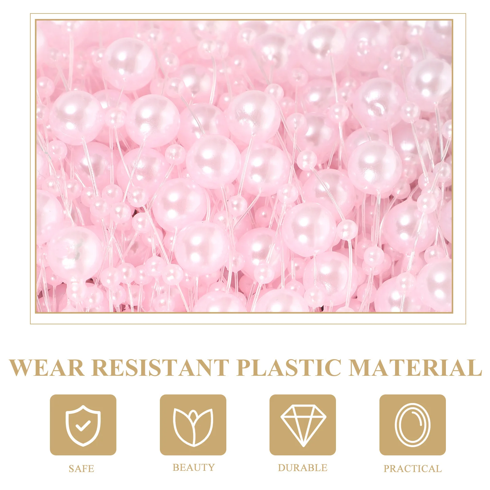 

1 Roll Artificial Pearl String Wear Resistant Beaded Garland for Wedding Party Vase Floating Decoration DIY Craft