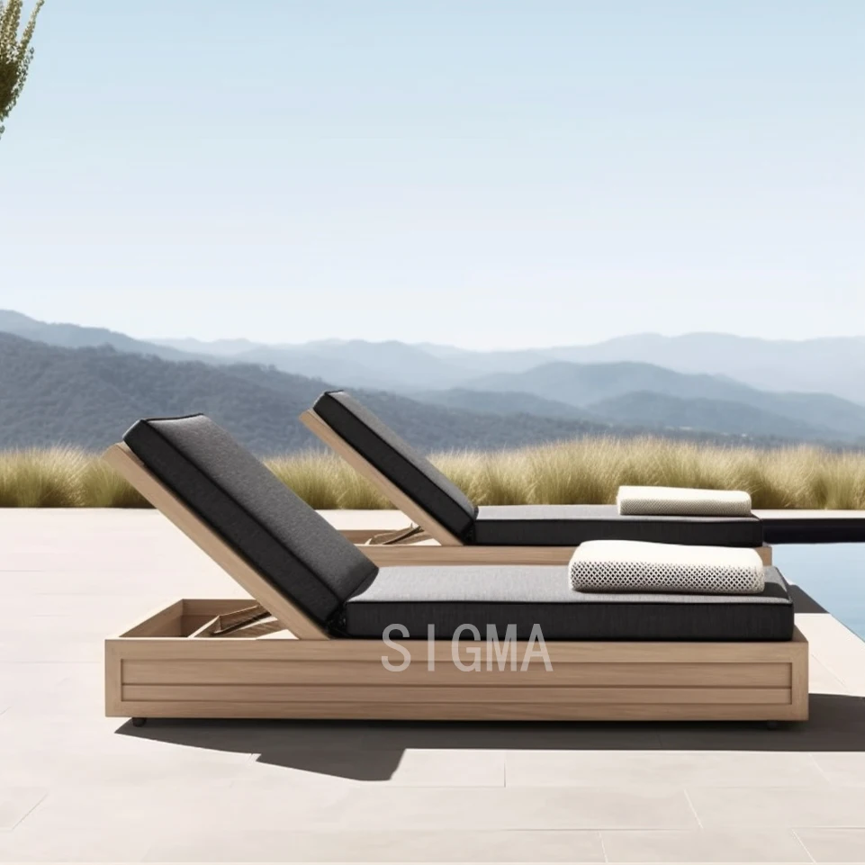 Luxury Leisure Outdoor Furniture Garden Swimming Sun Lounger Customized Outdoor Chaise Lounge Sunbed
