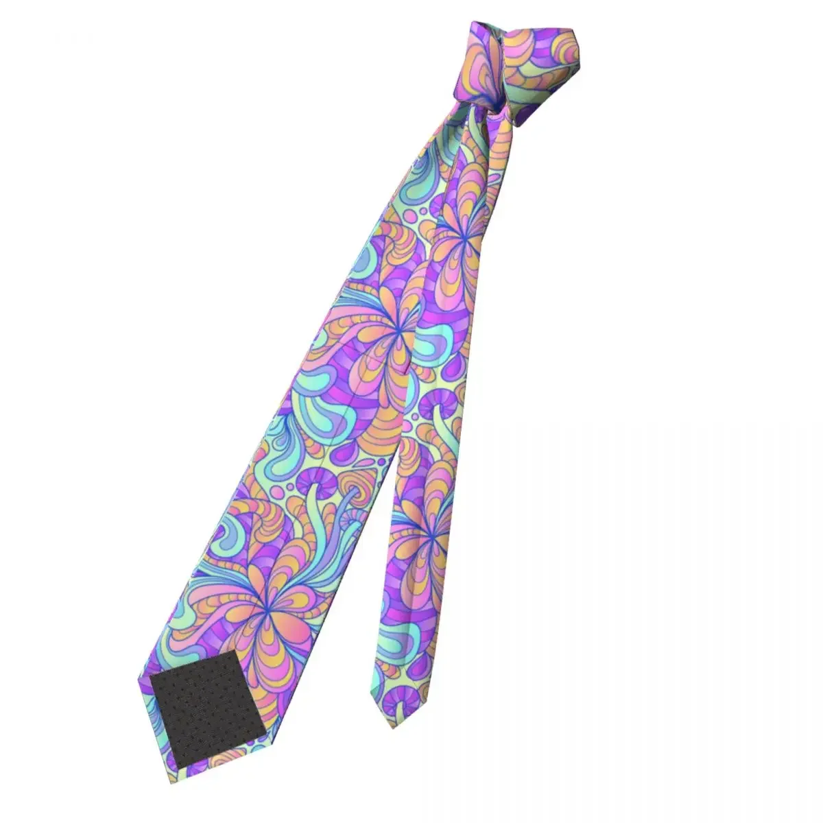 60s Hippie Psychedelic Mushrooms Neckties Men Women Skinny Polyester 8 cm Narrow Neck Ties Shirt Accessories Gravatas Wedding