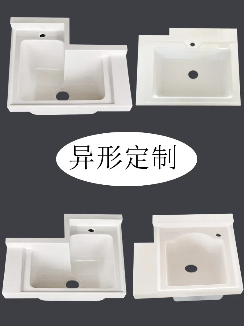 Customized balcony sink, countertop, integrated basin household quartz stone wash basin, single basin, customized