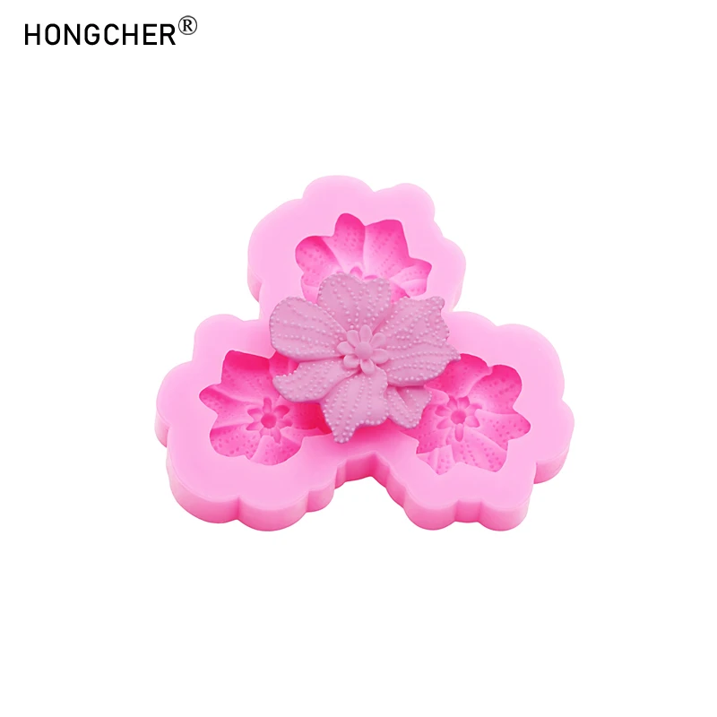 Polka Dot Floral Rose Silicone Molds for Phone Cases Resin Jewelry Drip Resin Molds Handmade Chocolate Fondant Cake Baking Molds view 3