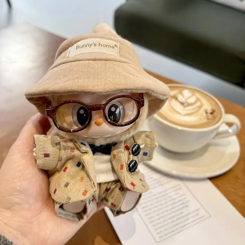 Mini Plush Doll'S Clothes Outfit Accessories For Korea Kpop Exo 15-17cm Labubu Idol Little small suit hat glasses Clothing Gift