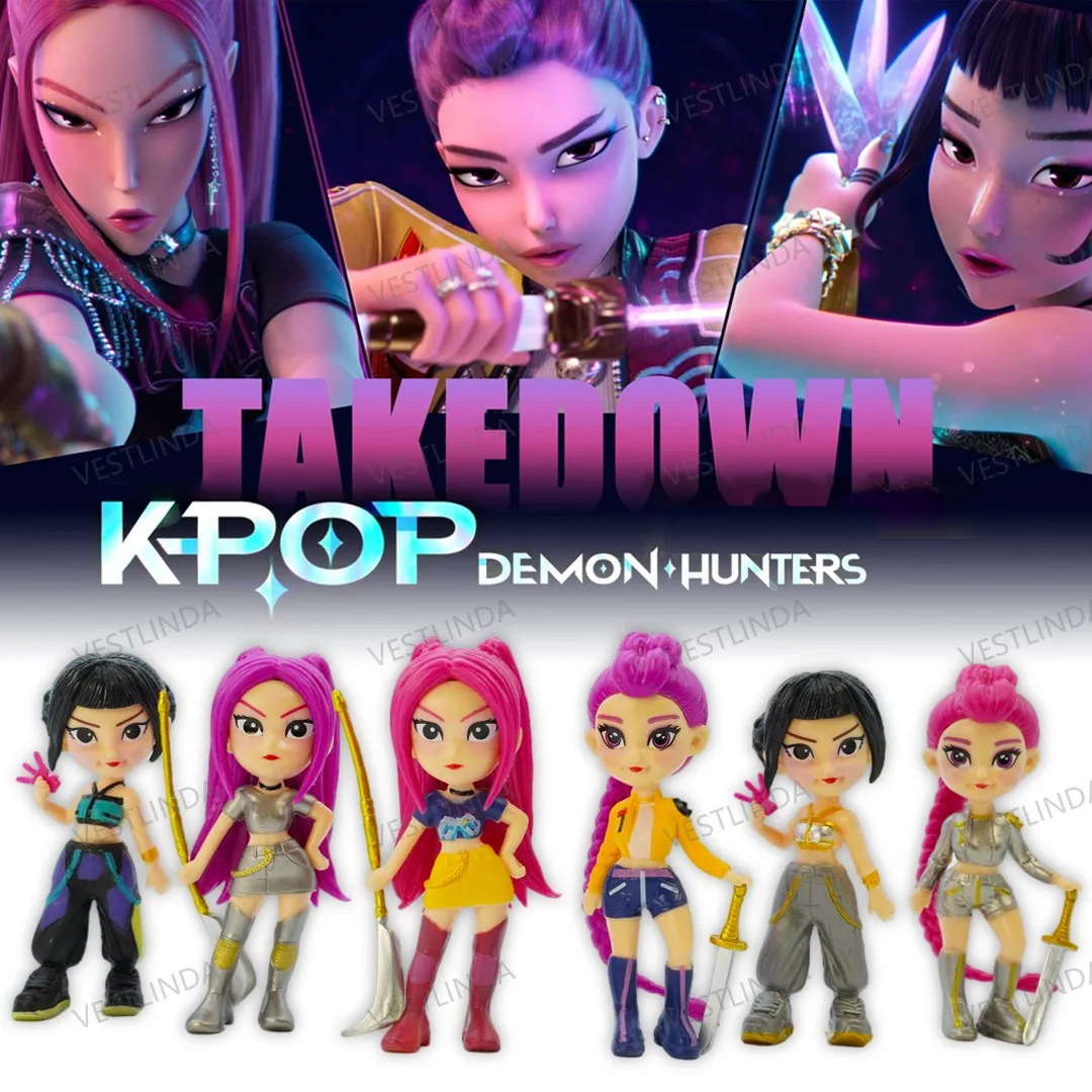 Figuras de Acción de Demon Hunter de Kpop, Juguetes de Anime, Adornos, Muñecas de Personajes Rumi, Mira, Zoey, Set de Modelos Coleccionables, Regalo para Niños y Fans