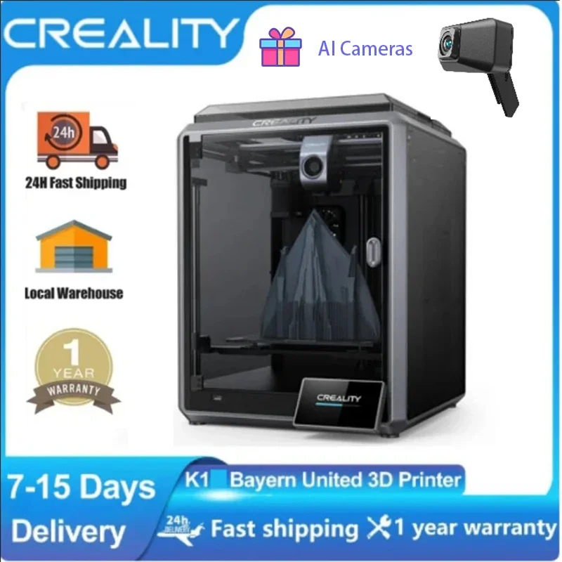 

CREALITY 3D Printer K1 Printers 220*220*250mm 600mm/s High Speed with 4.3''Color Touchscreen Printing Dual-gear Direct Extruder