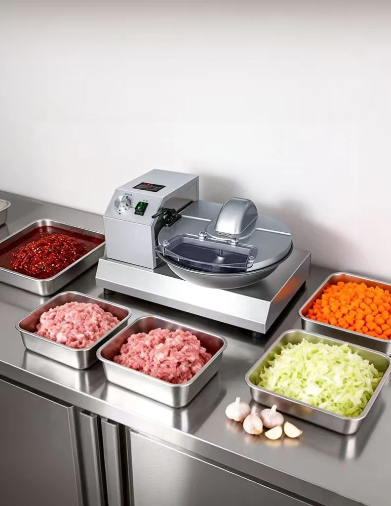 

NEW Commercial Multifunctional Meat Vegetable Bowl Cutter Double Speed Double Rotation Industrial Stainless Steel Bowl Chopper