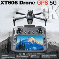Dron Profesional XT606 Original con Cámara 8K HD, 5G, GPS, WIFI, FPV, Pantalla de 4.5 Pulgadas, Motor sin Escobillas, Juguetes de Dron RC con Evitación de Obstáculos