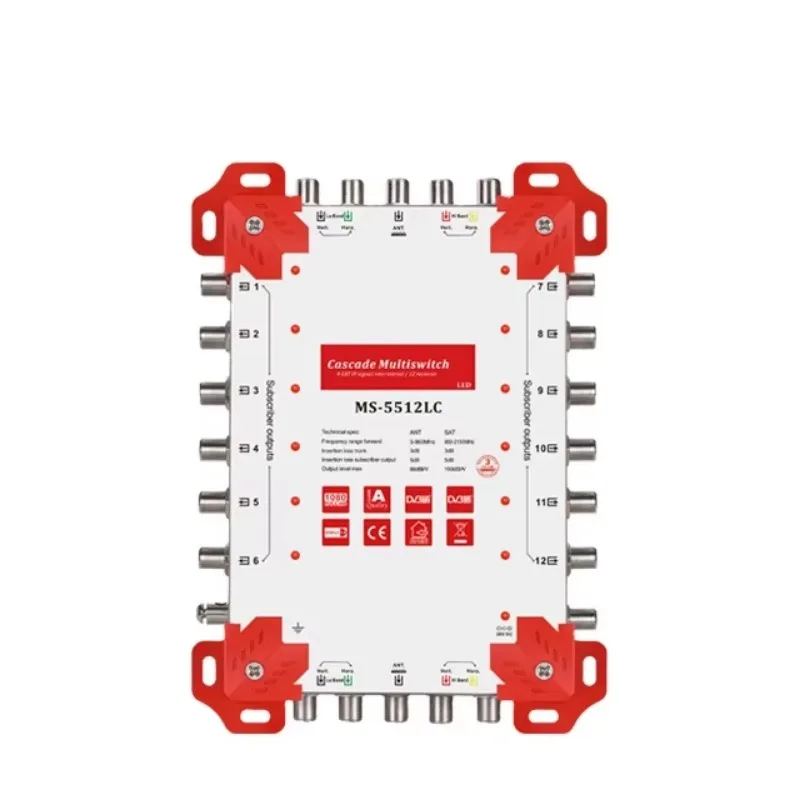 Gecen 5 In 12 Out C Ku Band Cascade Satellite Multiswitch Diseqc 2