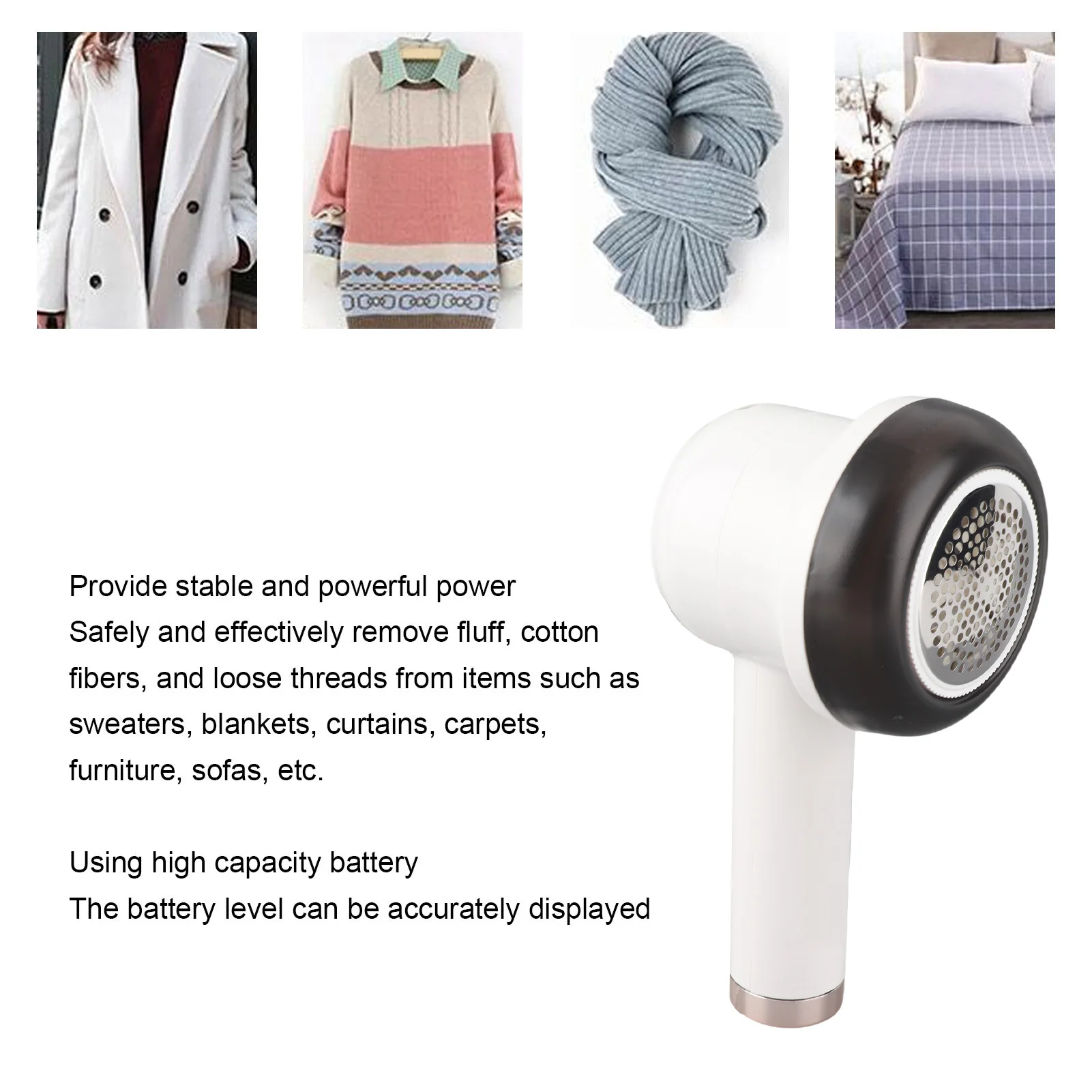 مزيل الوبر الكهربائي 8 واط 3 جير USB قابل لإعادة الشحن منخفض الضوضاء أداة تشذيب الوبر سترة Defuzzer مع عرض البطارية