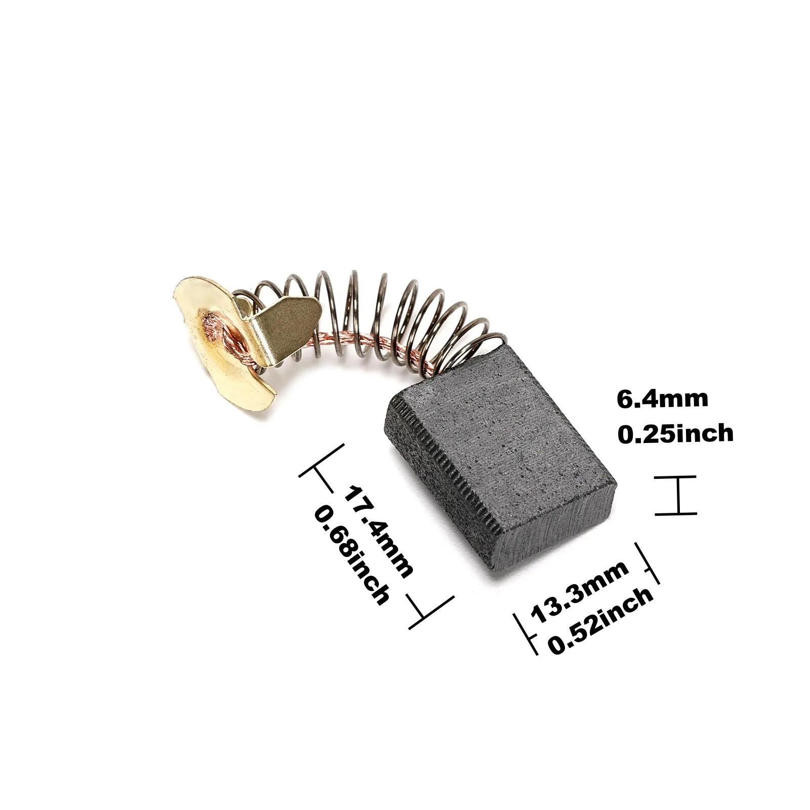 4pcs Cut-off Chop Saw Carbon Brushes CB-153A (17.4x13.3x6.4mm) Compatible with Evolution RAGE 2 355mm