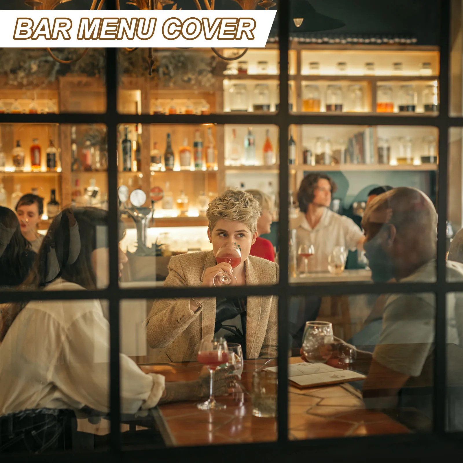 Capas de Menu de Plástico Transparente para Restaurante, Cover Holder, Clear Sleeves, Menu Folder, Livro para Snack Bar, Hotéis, 4 Page, 8 View, 2Pcs