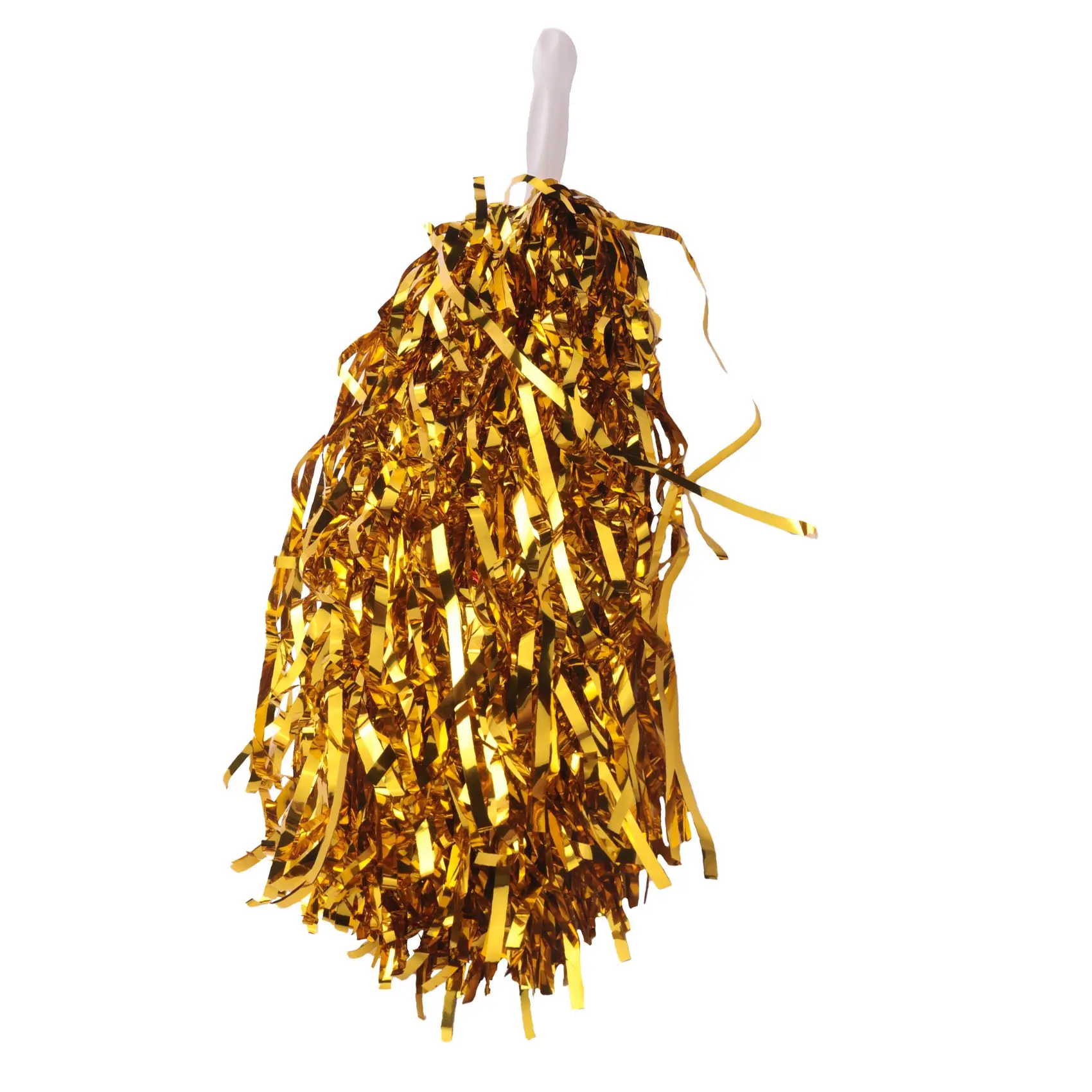 【CYBER MONDAY】24Pcs Cheerleading Pom Poms Metallic Foil Cheer Pom Poms with Plastic Handle for Adults Kids Cheerleaders Party Ye