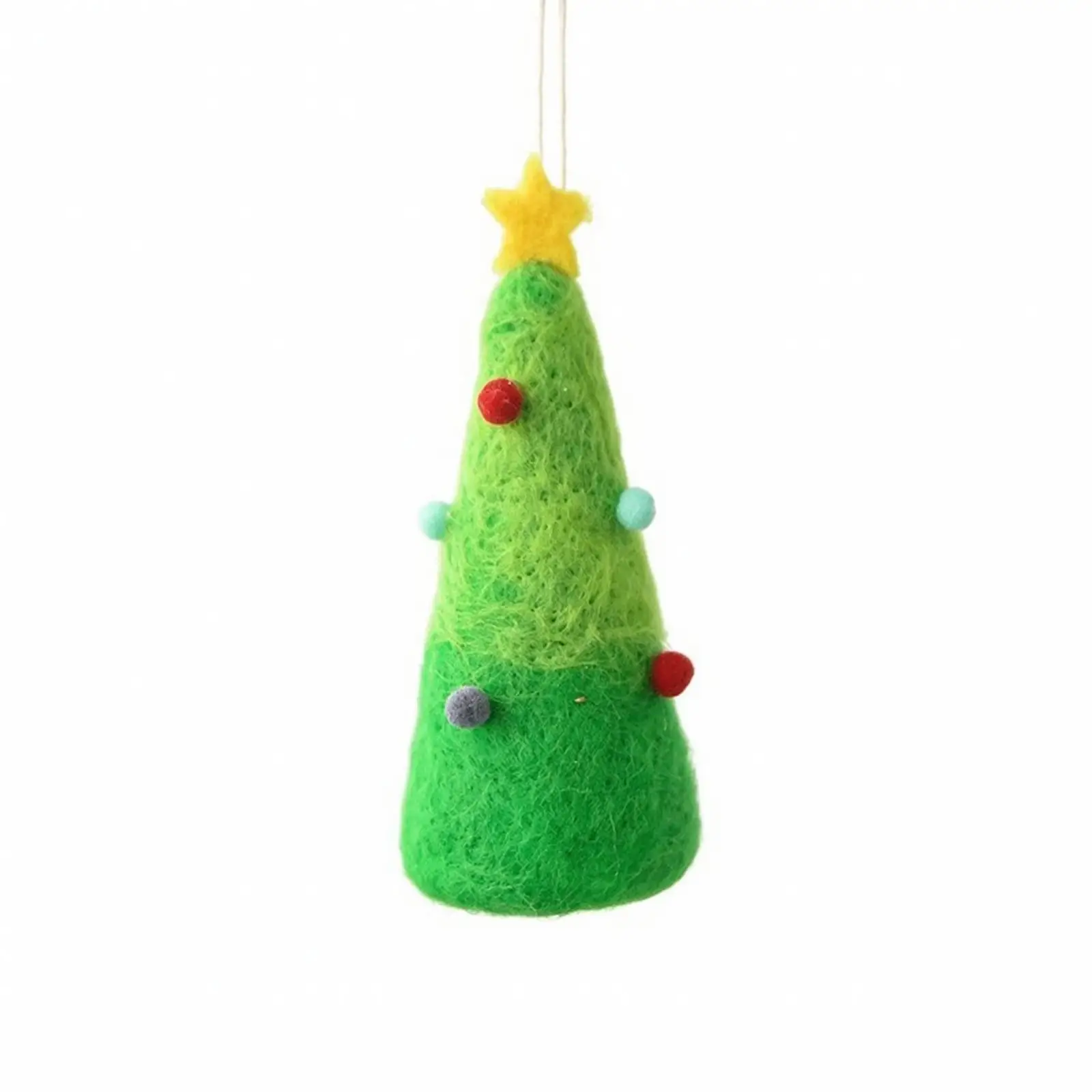 Felt Christmas Tree Ornament with Star Topper for Tabletop Display and Cozy Holiday Home Accent Decor