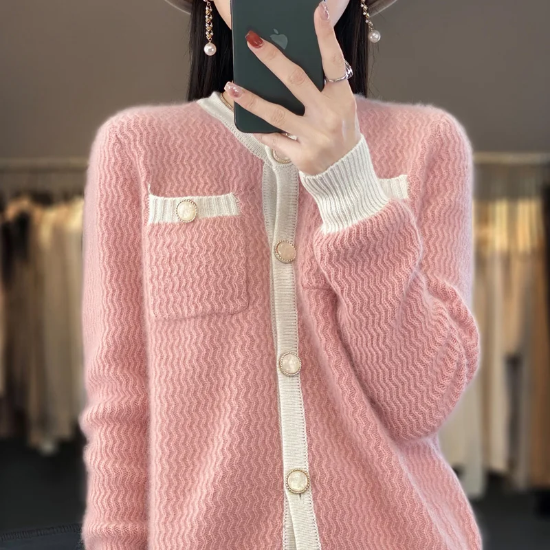 Knitted Cashmere Cardigans Sweaters Women Clothing Knitwears Wool Coat Cardigan Tops Winter Autumn Korean Fashion Jackets Luxury