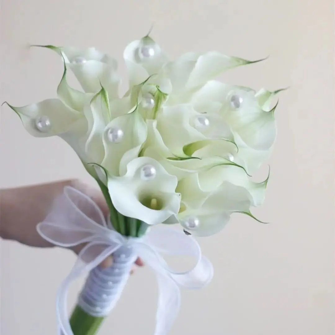 

Artificial Pearl Calla Lily Bride Holding Flowers Wedding Photography Wedding Bridesmaid Bride Holding Flowers