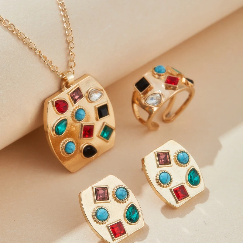 4pcs/set Fashion Jewelry Set w - Vintage Fashion Online ulasan dan harga