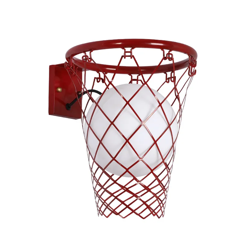 American Wall Lamp European Style Living Room Bedroom Office Study Children's Room Creative Personalized Basketball Wall Light