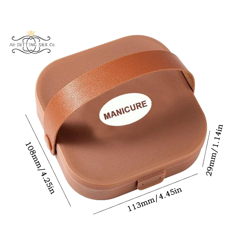 6/8 stuks roestvrijstalen nagelknipperset Professioneel bruin/wit nagelgereedschap manicureset reisverzorgingsset persoonlijke verzorgingsset