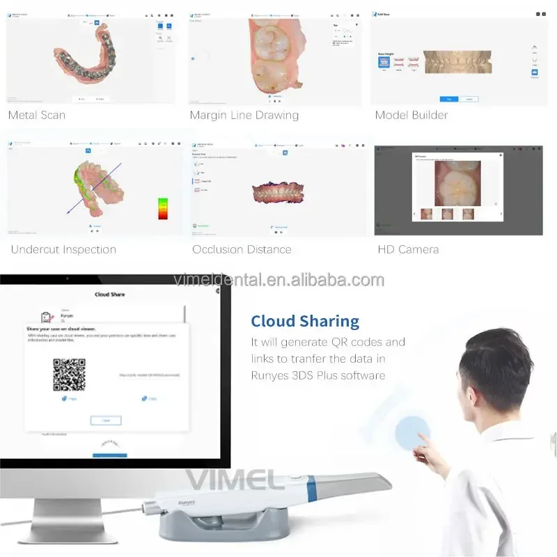 Original V3 PRO  3D Scanner Digital Introral Scanner Wireless for  Orthodontics Restoration Lab Equipment