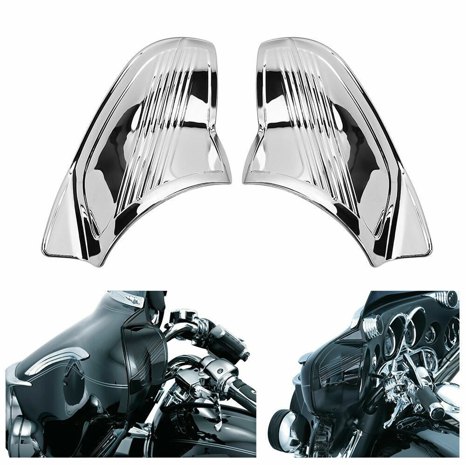 Chrome Batwing Inner Fairing Cover For Harley Electra Street Glide FLHX FLHTC