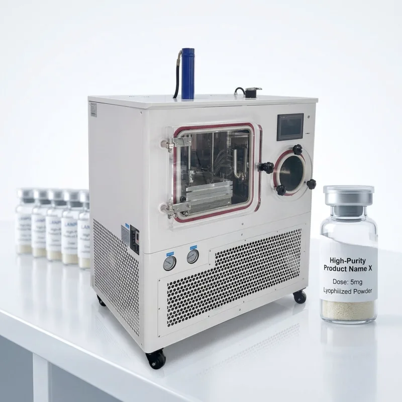 Freeze Dryer Automatic Stoppering Freeze Drying Sublimation User-friendly Interface Pilot-scale Lyophilizer For Peptides