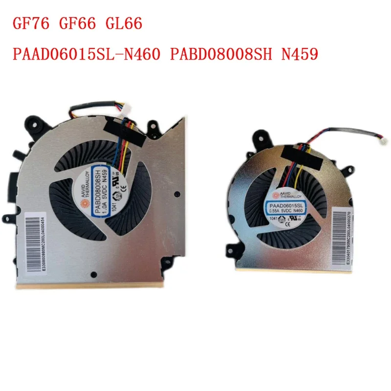 PAAD06015SL PABD08008SH CPU GPU Fan For MSI GE62 GE72 PE70 GE40 GL62M GE72MVR GS70 GS72 GL66 GP76 GE76 GE77 GF76 GF66 GF63 GF65