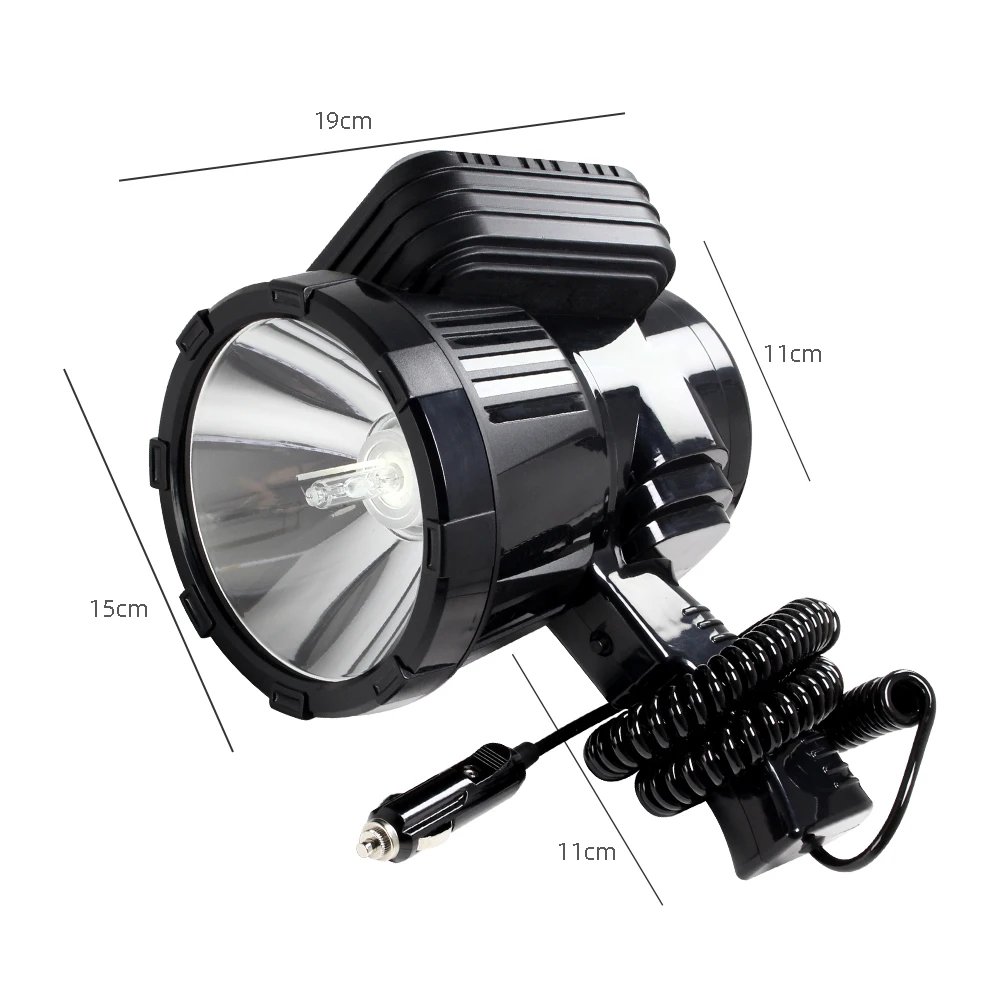 High Power Spotlight 1000W Strong Flashlight Telescopic Zoomable Hunting Spotlight HID Searchlight 12v Camping Portable Light