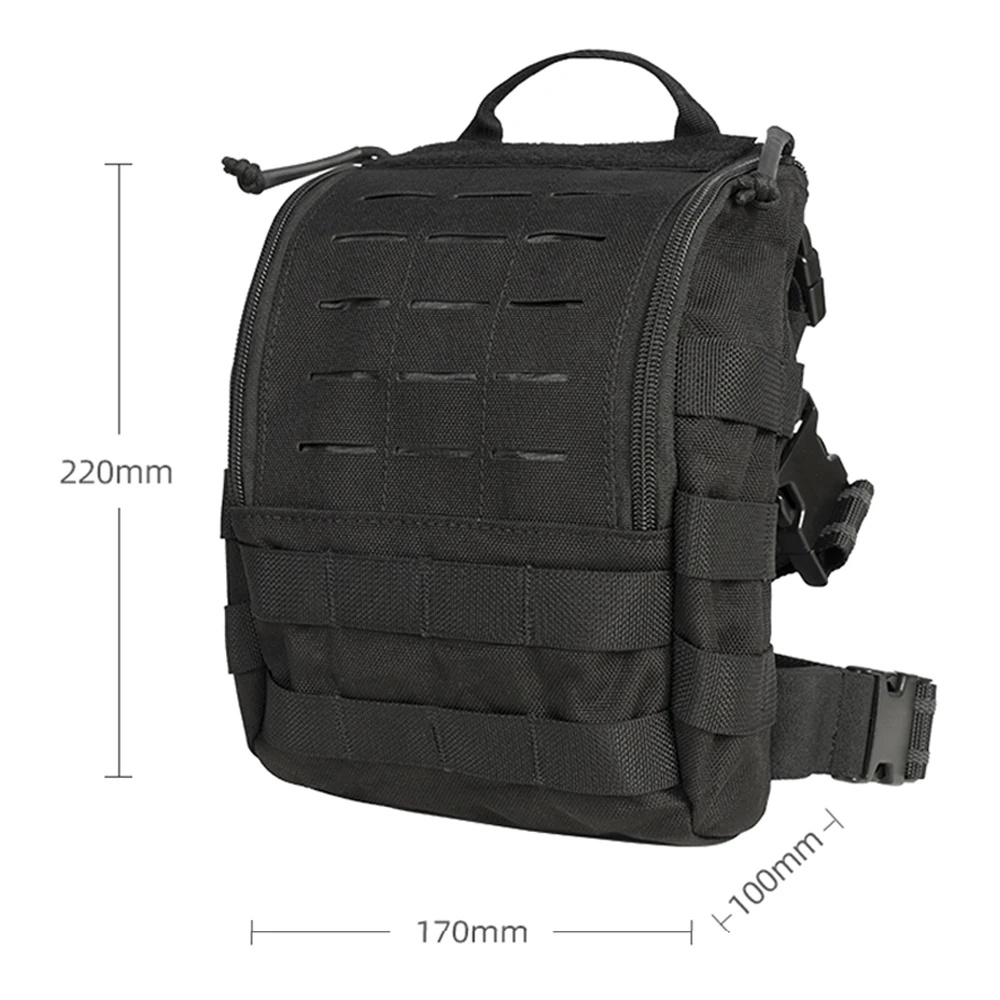 Tactical Gas Mask Bag Multi-Purpose Airsoft Accessory Packet MOLLE Modular System Black Sundries Pouch for CS Hunting Shooting