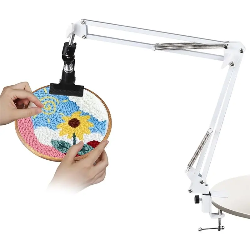 

ABUP-Embroidery Hoop Stand Folding Metal Embroidery Hoop Stand Knee Top Suitable For Embroidery Hoop Needlework Projects