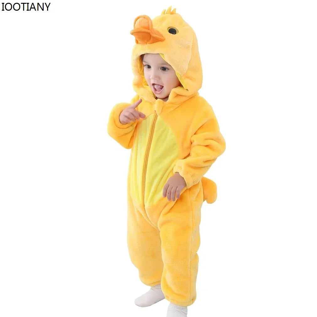 Косплей Хэллоуин мультфильм животных ролевой костюм детский костюм желтой утки детский милый фланелевой комбинезон карнавальная вечеринка Ma