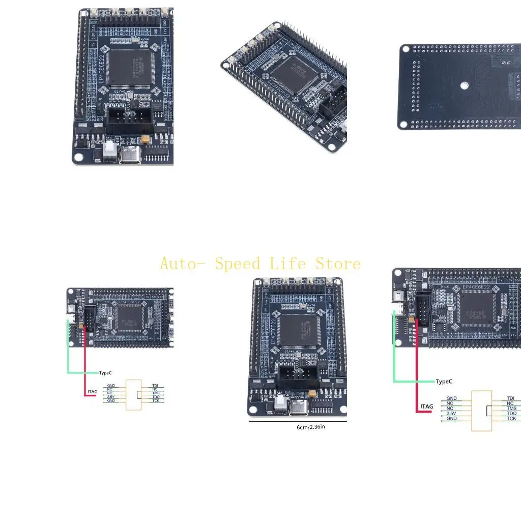 

02DA FPGA EP4CE6E22C8N Development Board With USB UART I2C Port Programmable