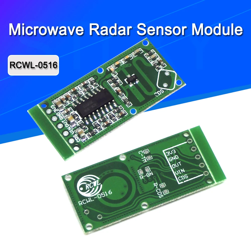 2PCS RCWL-0516 Microwave Radar Sensor Module Human body induction Switch Module Intelligent Sensor