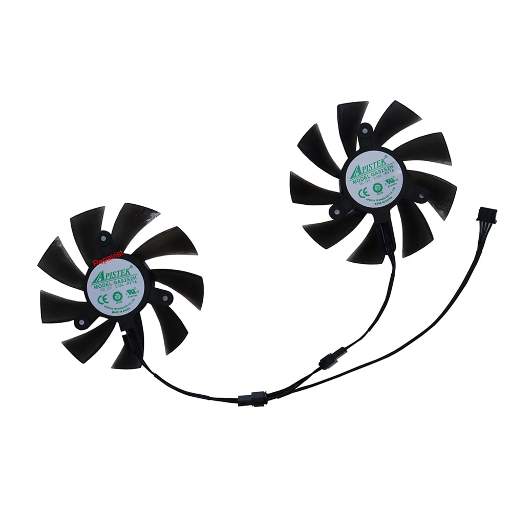 2Pcs/Set,Graphics Cards Fan,GPU Cooler,GA92S2H,CF9015H12S,For MingZhou RX590 8GB 2304SP,For SOYO RX 580 8GB,SOYO RTX 2060 Super