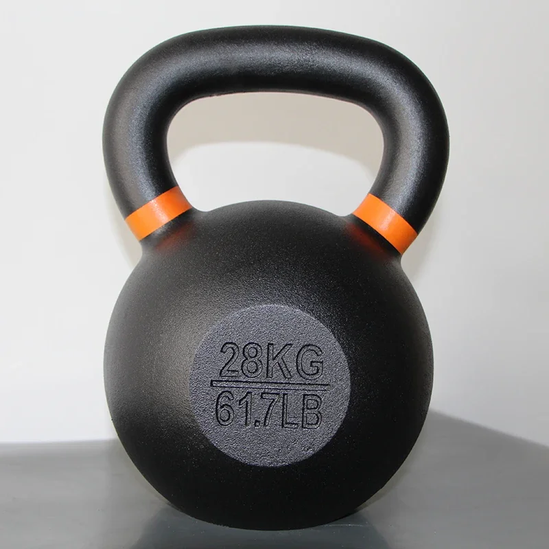 Customizable Black Cast Iron Kettlebells Fitness Training Strength Competition 4kg 16kg 48kg Gym Yoga Practice Durable Steel