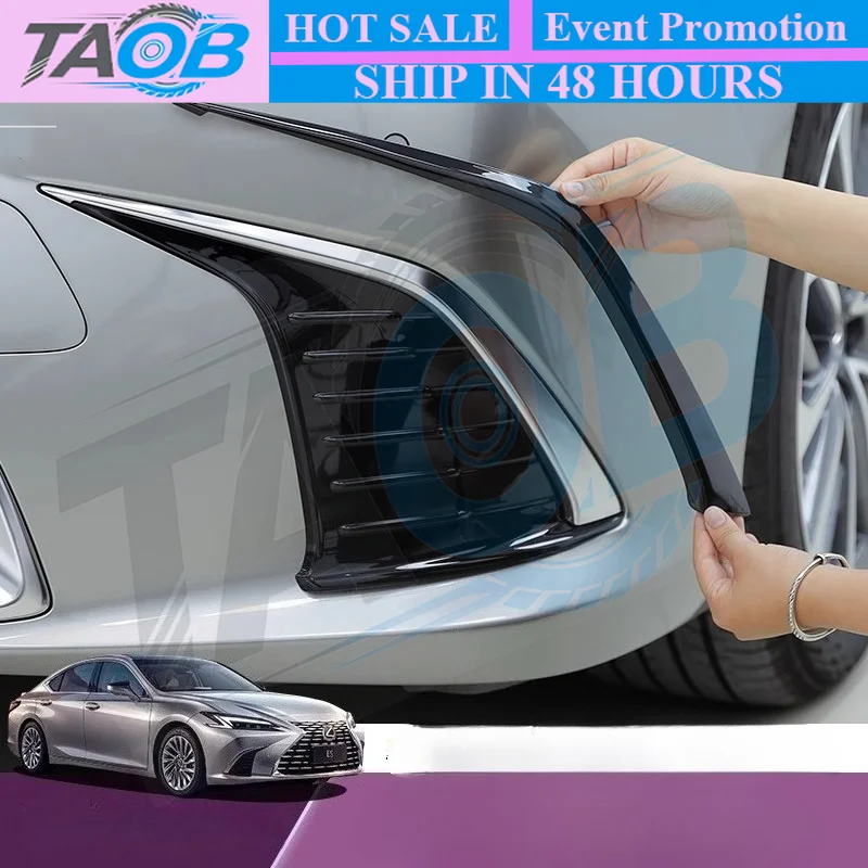 For Lexus ES200 300h 2025 ABS Sports side grille modification front bumper fog light frame side gill mouth sticker