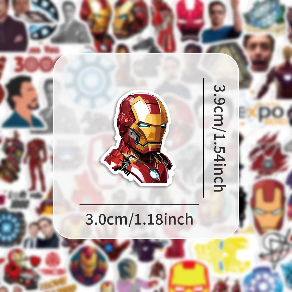 80 Stück Fotos Iron Man dekorative Notebook-Hülle Tablet Motorrad wasserdichte Aufkleber