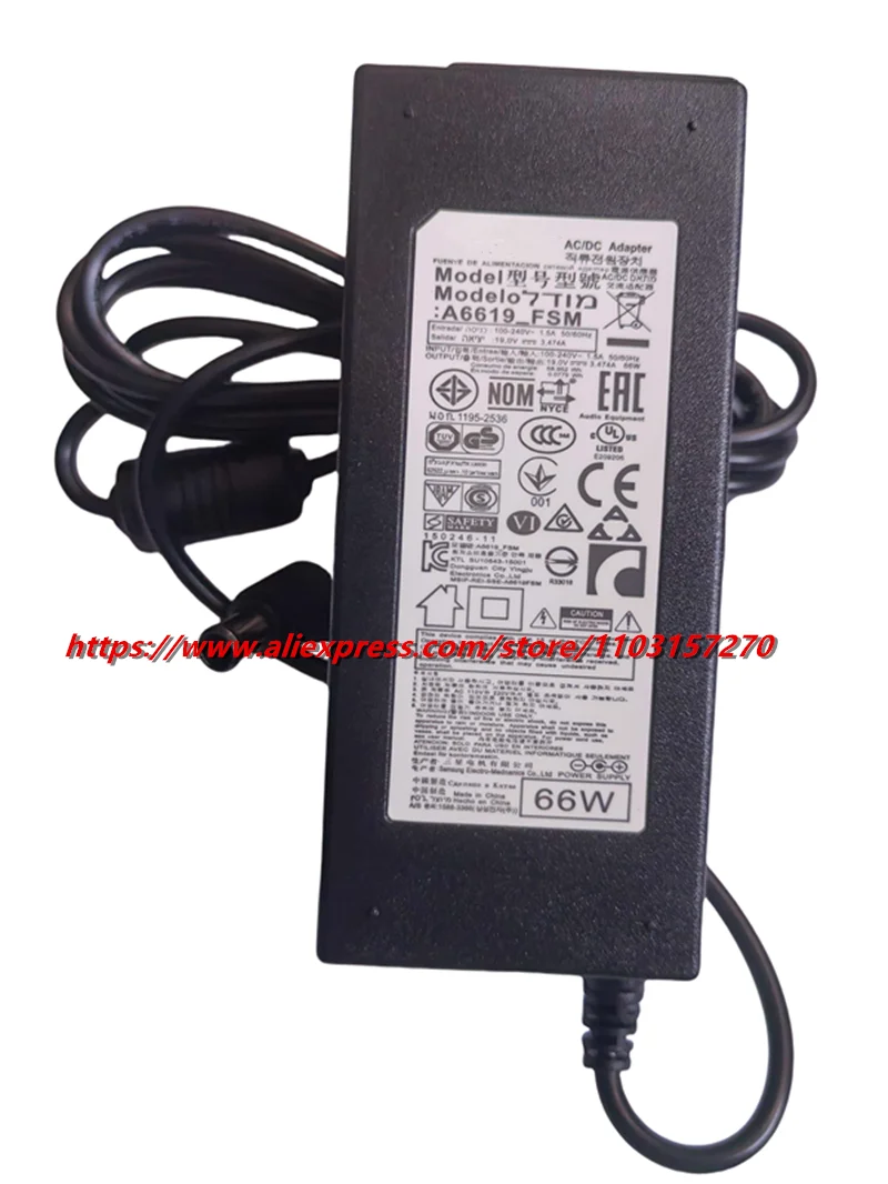 Oryginalny zasilacz sieciowy do telewizora Samsung A6619_FSM BN44-00837A UN32J5205AFXZA 19V 3.474A 66W — zdjęcie produktu 5